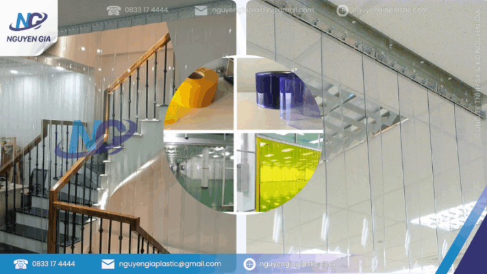 rèm nhựa PVC kéo xếp