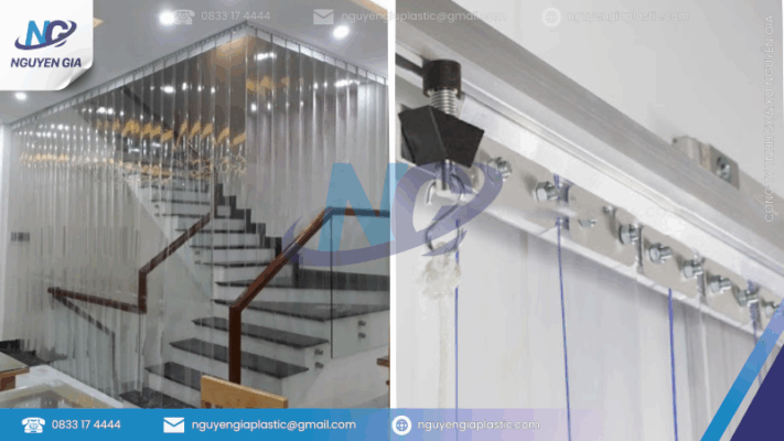 rèm nhựa PVC trong suốt